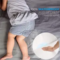 Baby Waterproof Mattress Protector Fitted Sheet Breathable & Noiseless Crib Toddler Baby Mattress Cover 3