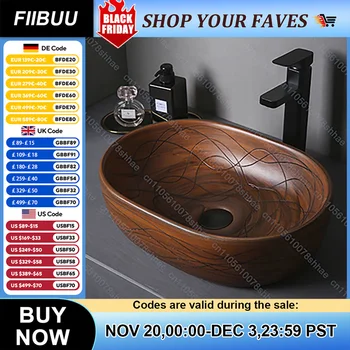 อ่างล้างหน้าเซรามิกวินเทจสำหรับห้องน้ำ อ่างล้างหน้าแบบตั้งบนเคาน์เตอร์ อ่างล้างหน้าสไตล์เรโทร อ่างล้างหน้าแบบวางบนเคาน์เตอร์ อ่างล้างหน้าพอร์ซเลน 1