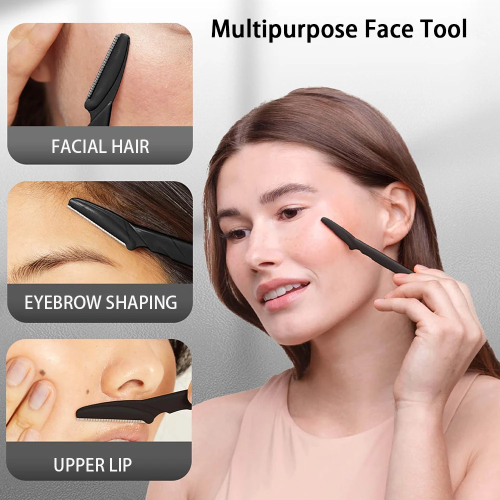 Dermaplaning Razor Set Eyebrow Multipurpose Face Razors For Women and Men Tool  Easy To Use Cutter Shaver Blades Makeup Tools