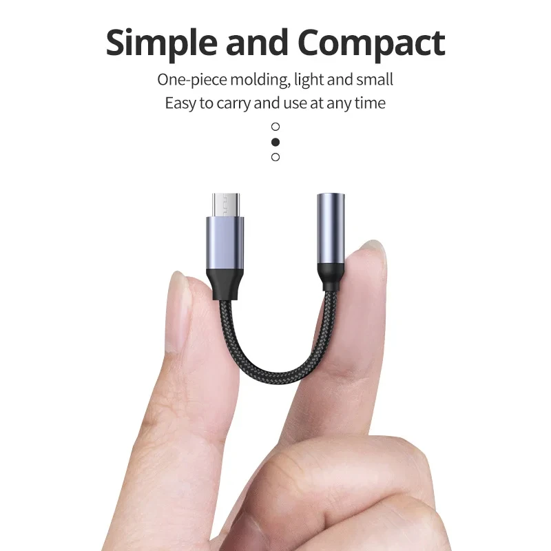 USB Type C 3.5 Jack Earphone Adapter USB C to 3.5mm Headphones AUX Audio Adapter Cable 5pcs