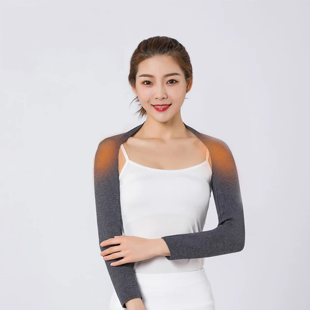 T-shirt thermique à manches courtes femme avec ceinture lombaire élastique  - en laine et coton
