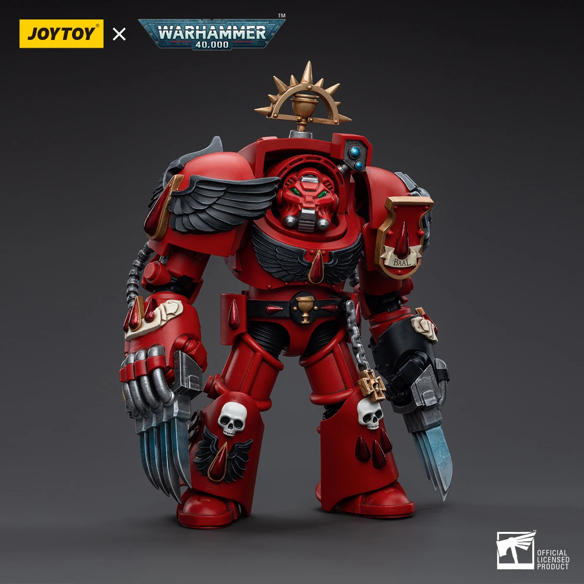 Milwauin Stock Milwaujoytoy 1/18 Warhammer 40K Blood Angels Assault Terminators Brother Tyborel Anime Games Figure Toys Model Set