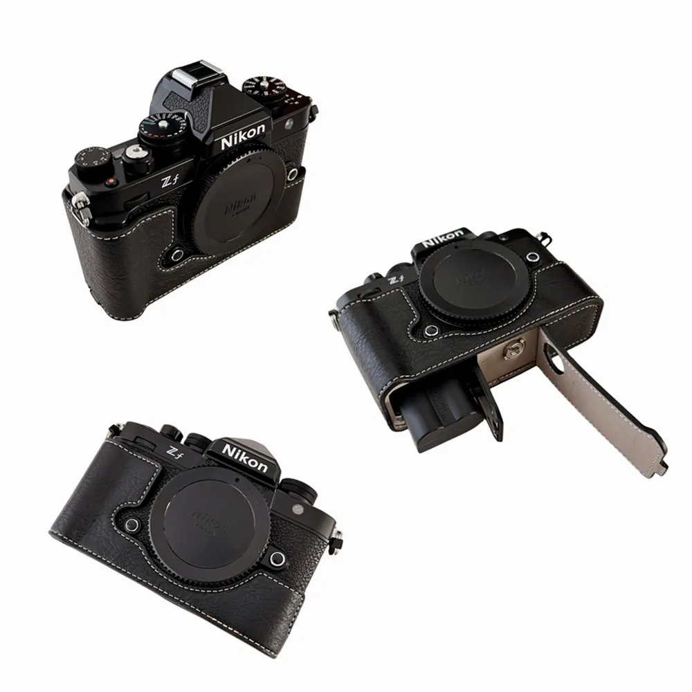 ZF PU Camera Half Case Body Base Protector for Nikon Z f Camera