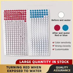 1000Pcs 3mm 4mm 5mm Water-sensitive Stickers Turn Red to Blue When Wet Safety Sealing Label Water Sensitive Label Warranty Inval