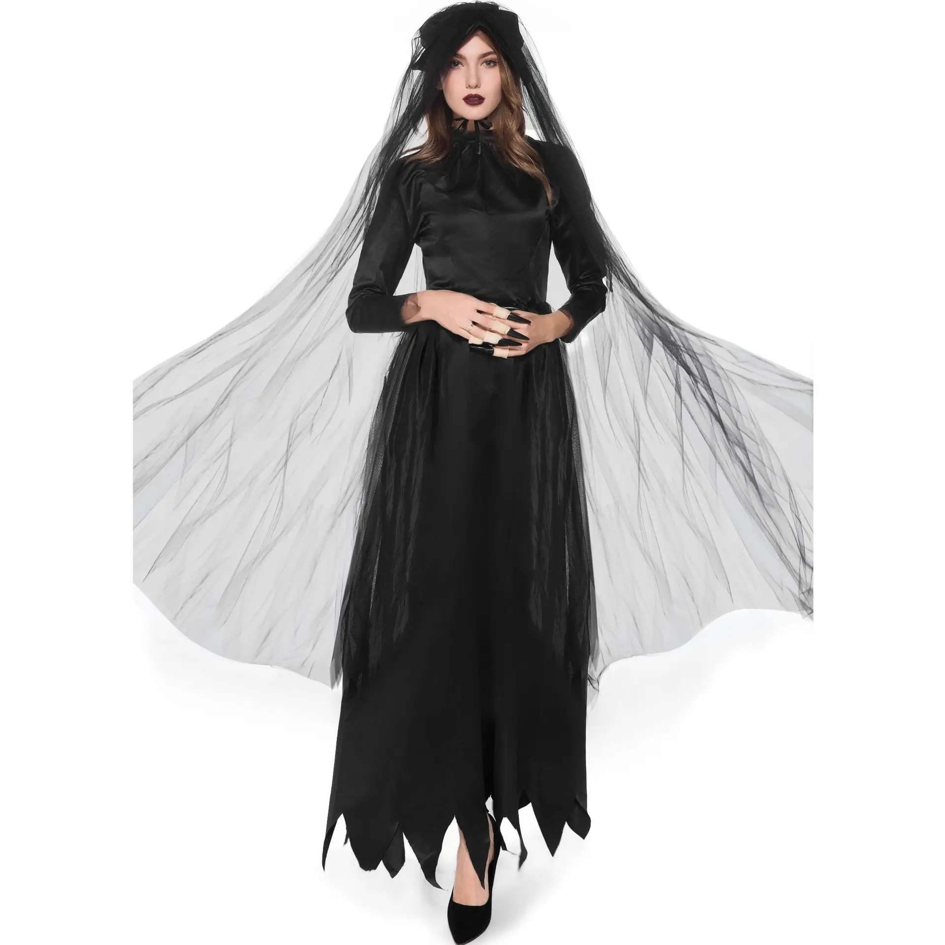 Women’s Black Ghost Bride Witch Costume