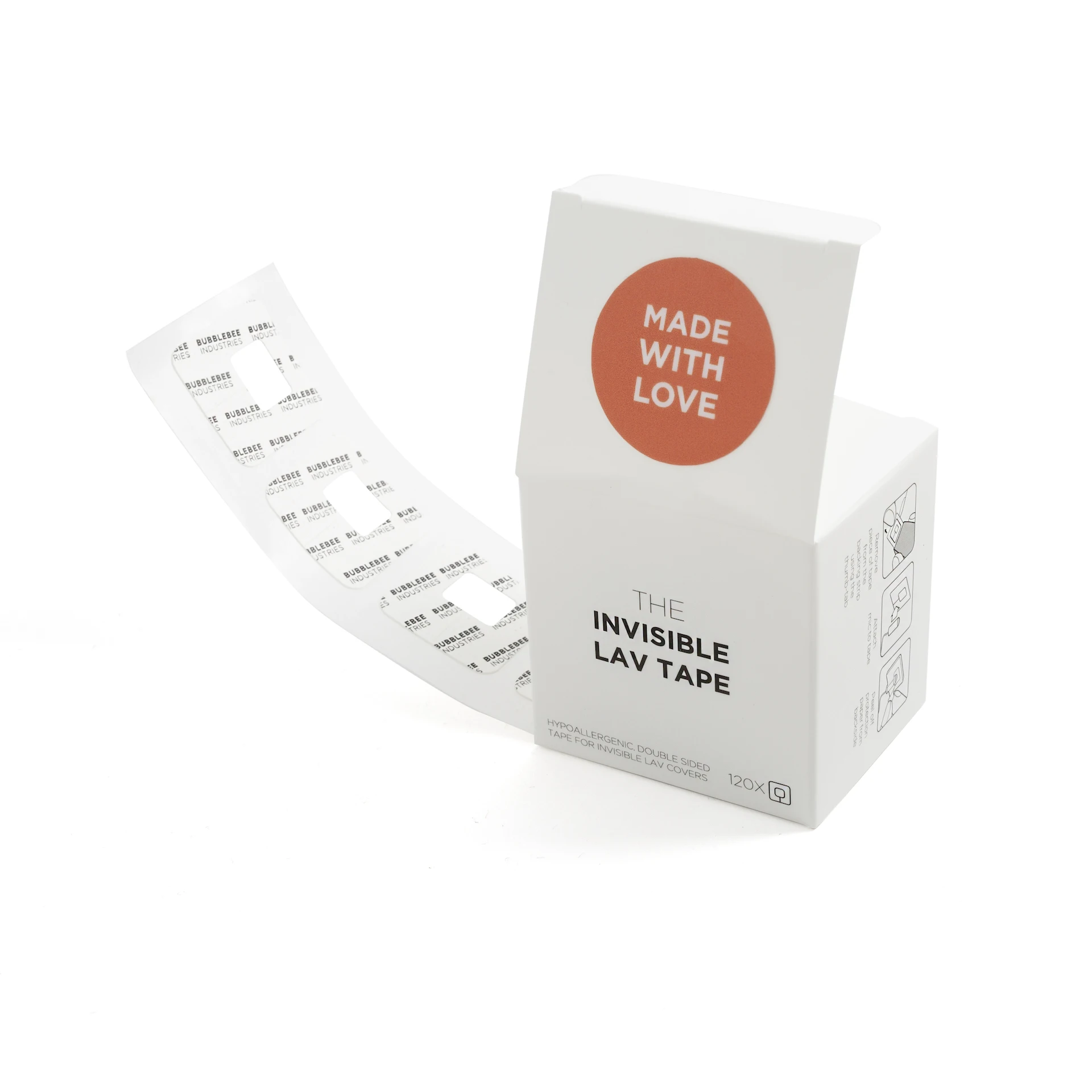 Bubblebee Invisible Lav Tape (120 pack)