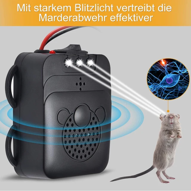 Ultrahangos Egérriasztó Jármű Rágcsáló Nem Mérgező, Alacsony Energiájú Patkányok Elrettentő Csapdájú Kocsi Rircuits Kártevő-Visszatelepítő - Image 2