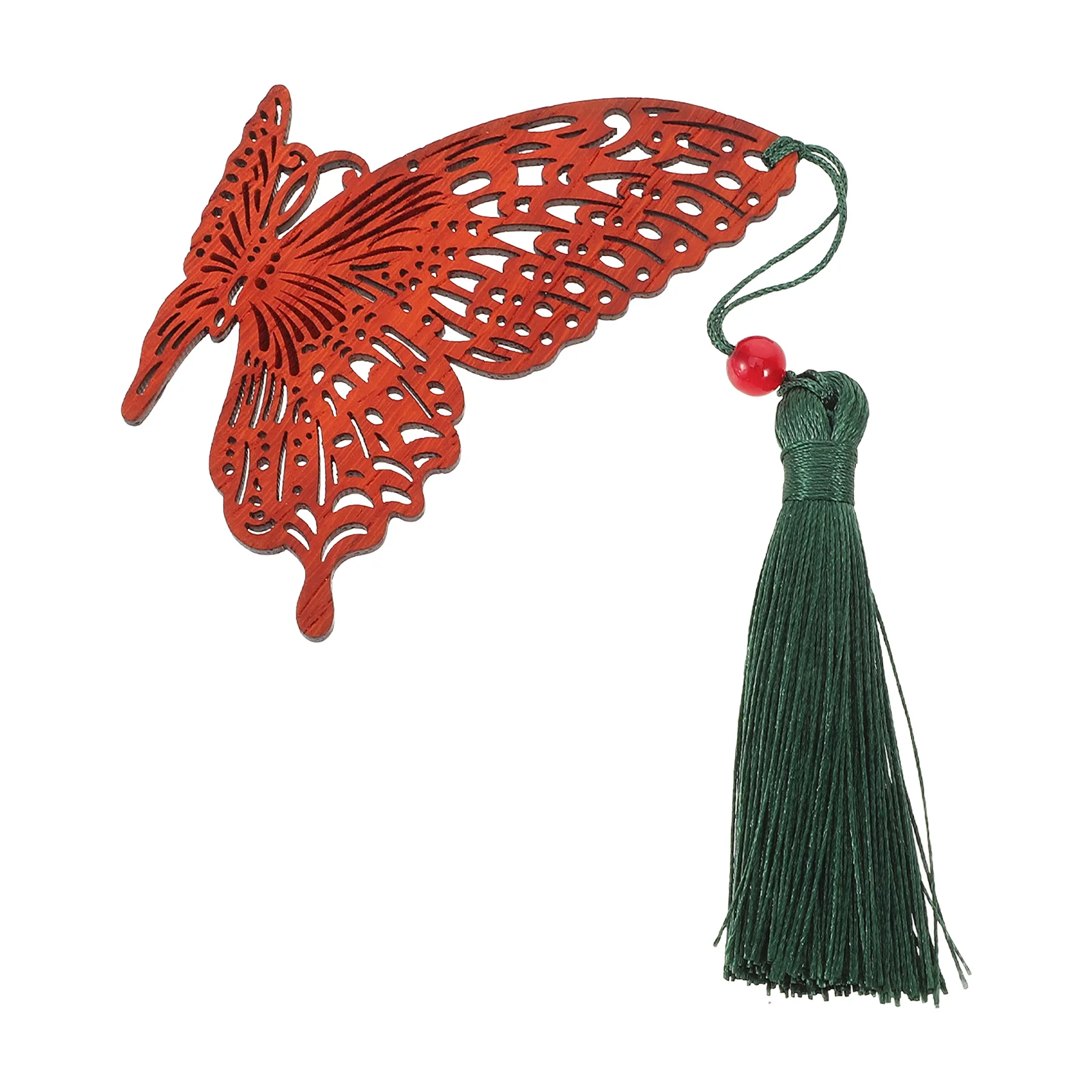 Bookmark Butterfly Modeling Bookmarks Markers with Tassel Design Hollow Out Wood Reading
