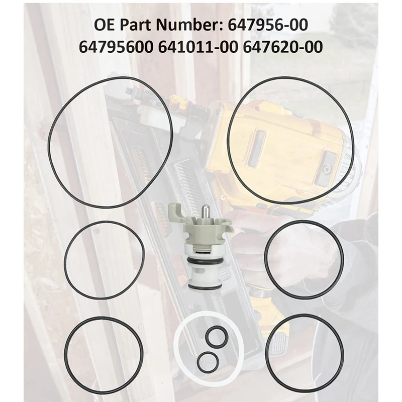 Turbocharger Pressure Relief Valve O-Ring Rebuild Kits & Trigger Valve Assembly Fit For D51844 D51845 D51822 And Porter Cable N566148 647956-00