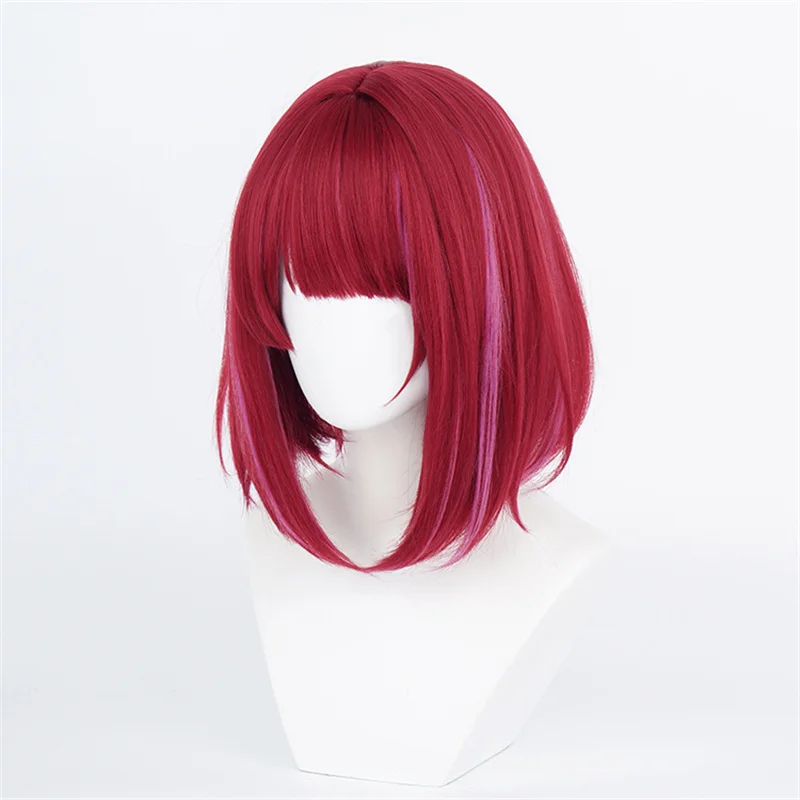 Anime Oshi no Ko Arima Kana Burgundy Pink Cosplay Wig