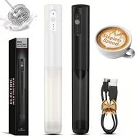 Mousseur à lait électrique sans fil, mini fouet à café, batteur à œufs portable, mélangeur de cuisine, agitateur pour cappuccino et café 1