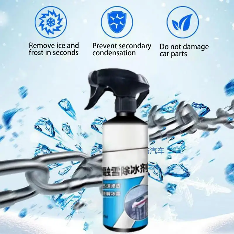 500ML Ice Remover Spray Winter Car Windshield Deicer Snow Removal Spray Defrosting Snow Anti-Icing Frost Protection