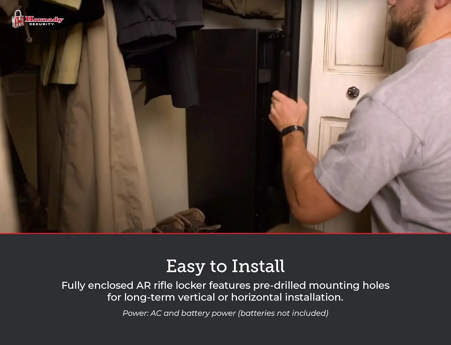 Hornady RAPiD Safe AR Gun Locker with RFID Touch Free Entry-Tamper Proof Gun Safe Perfect for Storing Accessories