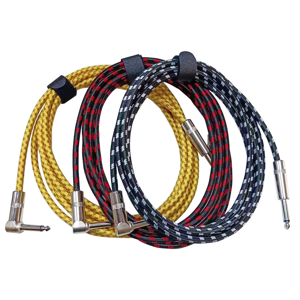 Sotesin Profressional Woven High Soft Noise Reduction Guitar cable for Electronic Musical