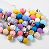 20Pcs/Set Baby Silicone Loose Bead 15mm DIY Pacifier Chain Accessories Bracelet For Jewelry Teether Beads BPA Free Round Bead 4