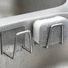 Kitchen Sink Accessories organizer shelf Sponges Drain Drying Rack Stainless Steel Kitchen Sponges Holder Self Adhesive Sink 1