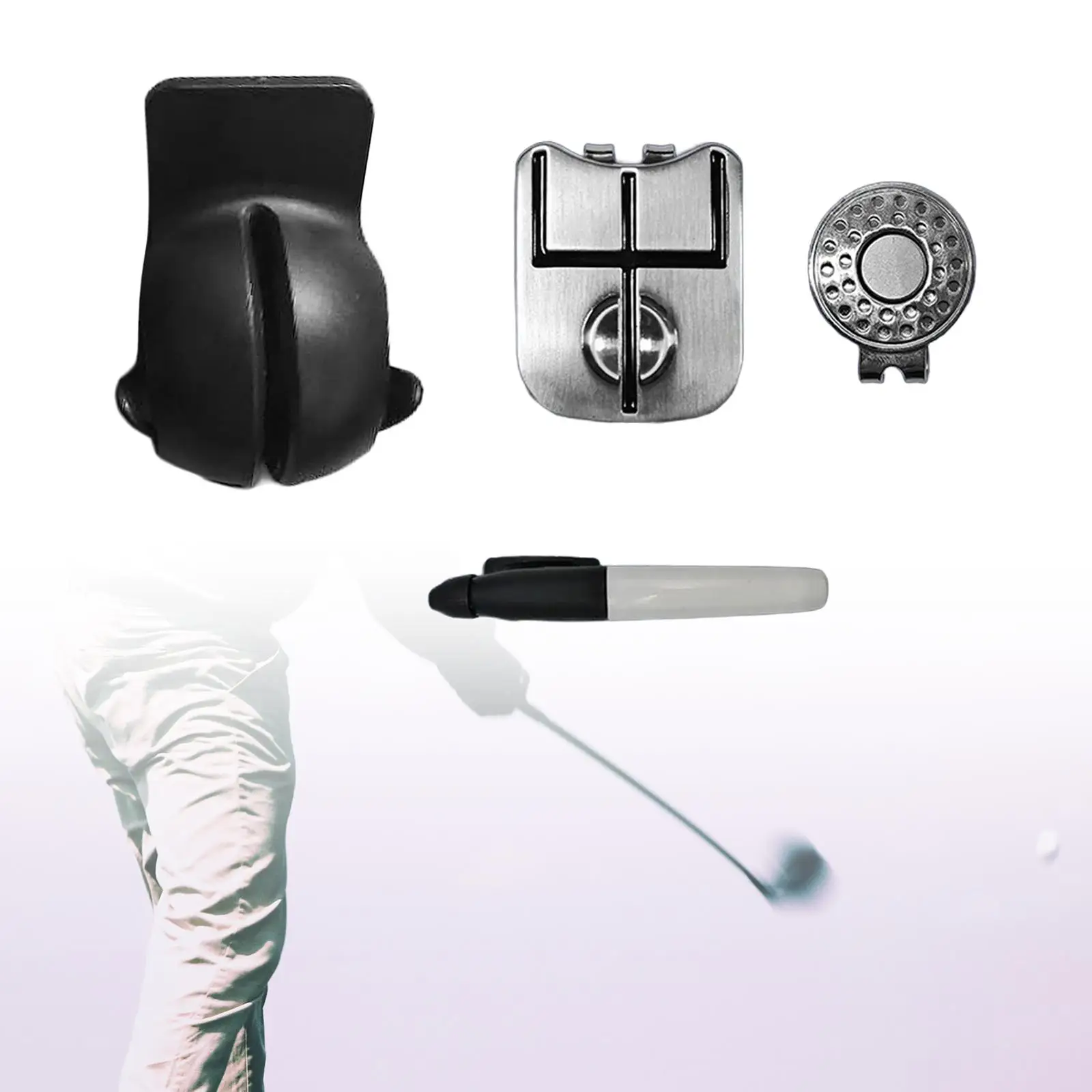 Golf Ball Mark Set Golf Gift Line Drawing Mould for Adult Golfer Beginner