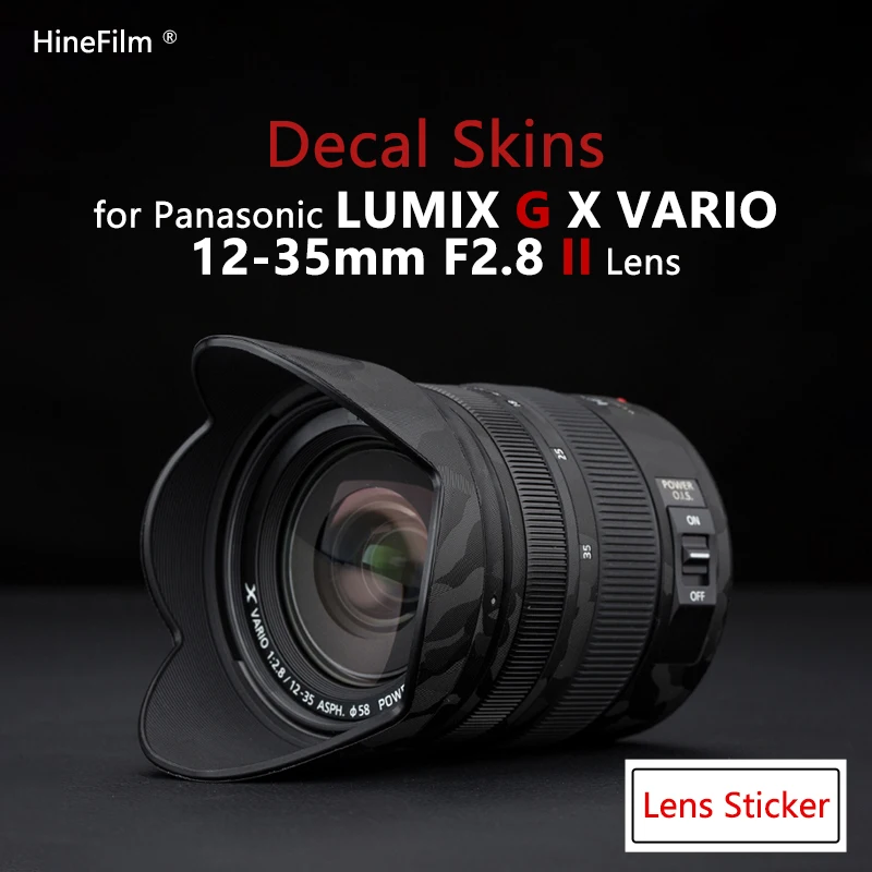 12-35 F2.8 Ii Lens Decal Skin Wrap Cover Film Per Panasonic Lumix G X Vario 12-35Mm F2.8 Ii Asph Protector Sticker Cover Case