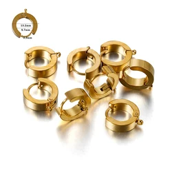 Set of 10 Gold Stainless Steel Earring Hooks with Loop (S2 Gold)