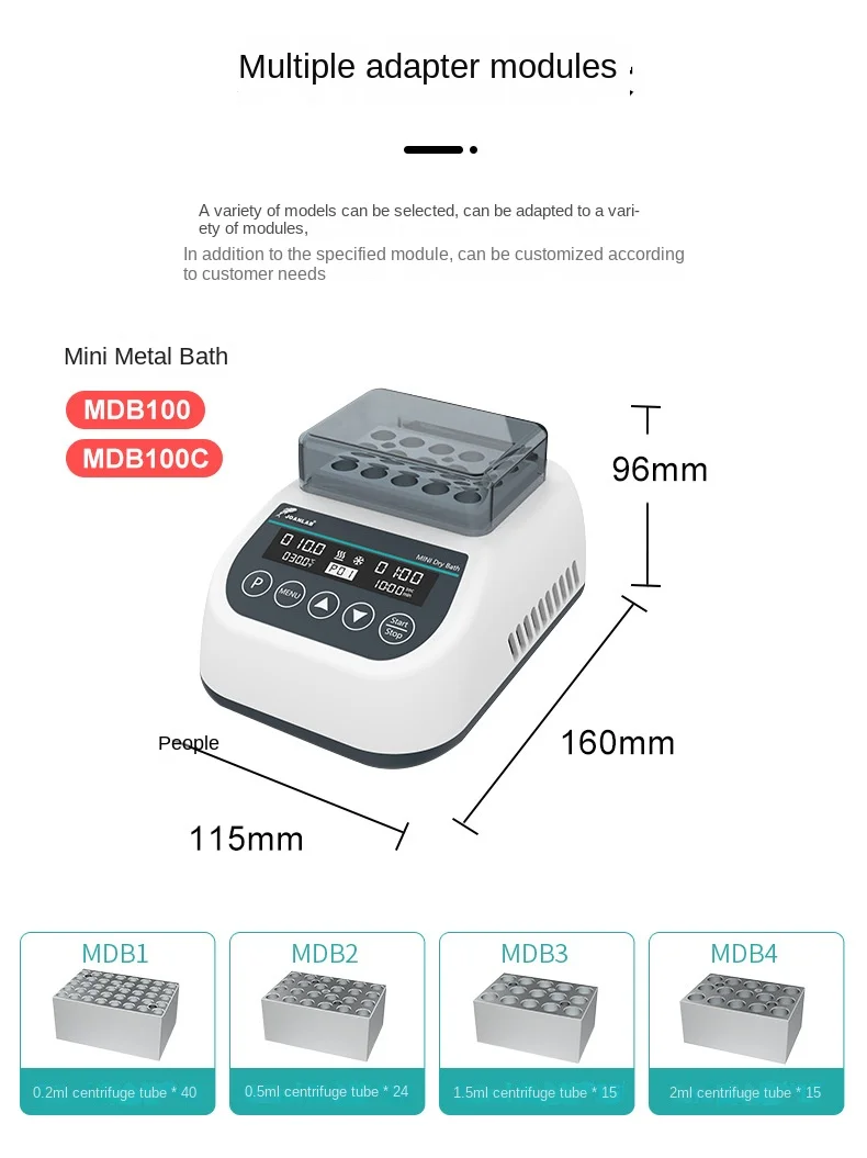 Mini Dry Bath Incubator Lab Metal Bath Constant Temperature Lab Thermostat Heate