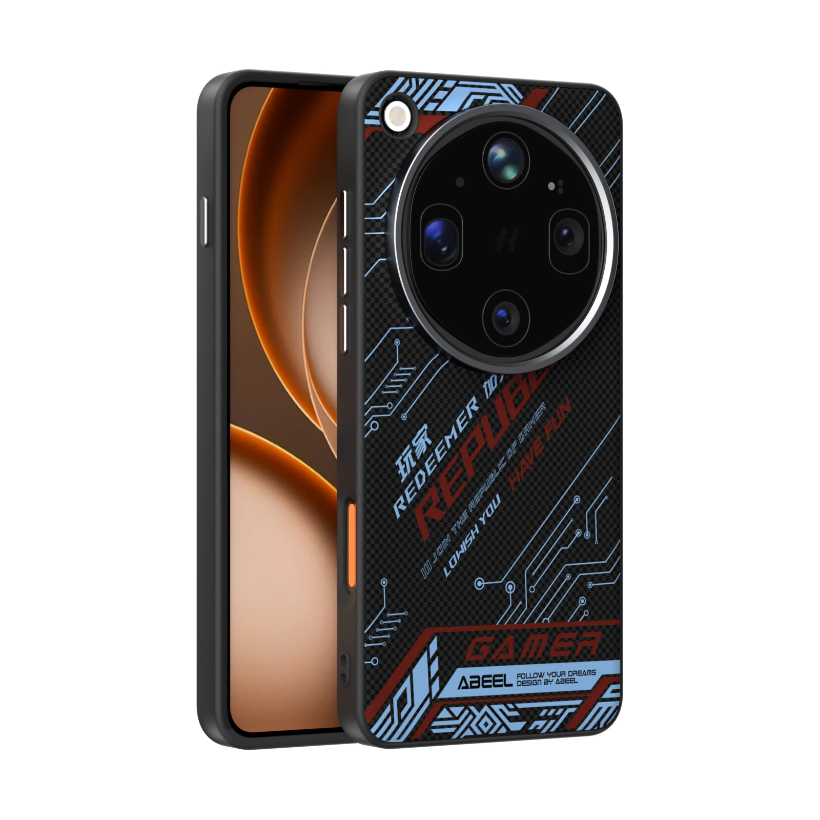 Premium Magnetic Lens Large Hole Anti-Fall Phone Cover with Wireless Charging Capability