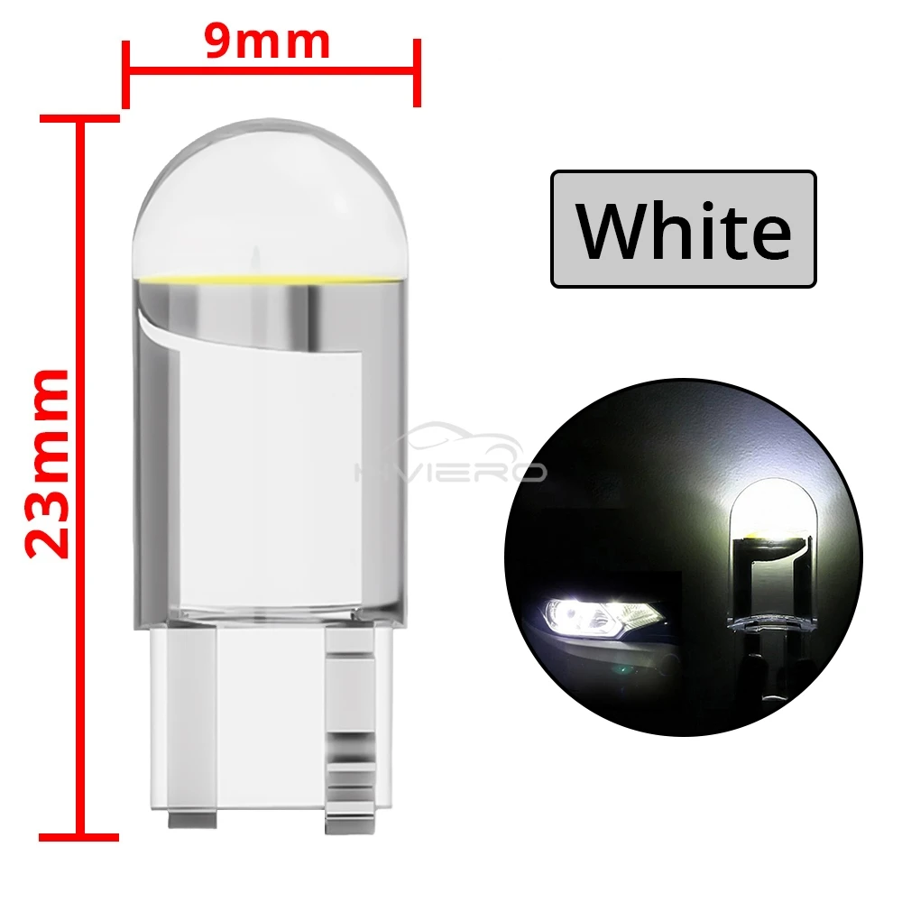 Super Bright Multi-Color LED Glass Housing Car Bulb - Wedge License Plate and Dome Light