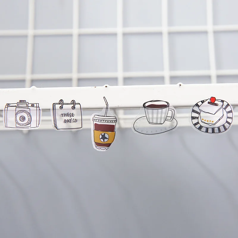 사무실 학교 용품 신선한 수채화 스타일 스티커 여행 일기 사진 앨범 6개 선물 귀여운 문구류 사랑스러운