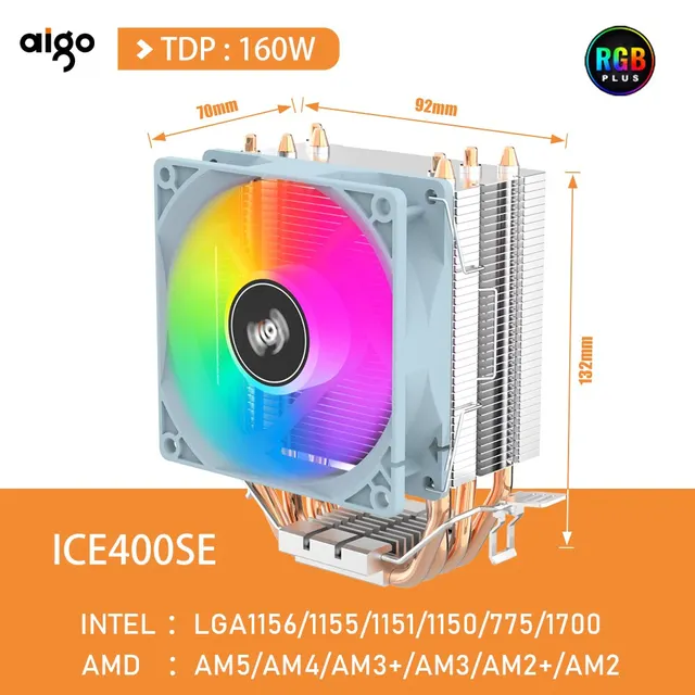 아리고 ICE400SE 에어 CPU 쿨러: 부드럽고 효율적인 냉각 성능