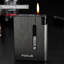 Elegant Portable Metal Cigarette Case - Holds 10 King Size Cigarettes, Heartfelt Gift (Black)