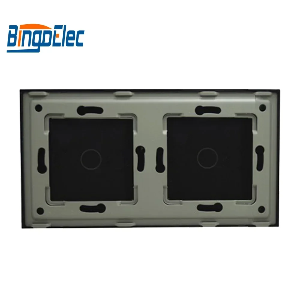 Bingoelec Triple Glass Panel 158mm Triple 1Gang For Wall Switch Function Part DIY with Metal Frame access panel