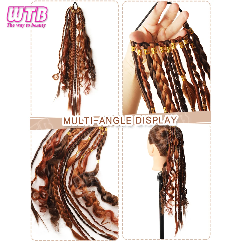 Elegant Synthetic Braided Wig – Effortless Wear for Any Occasion