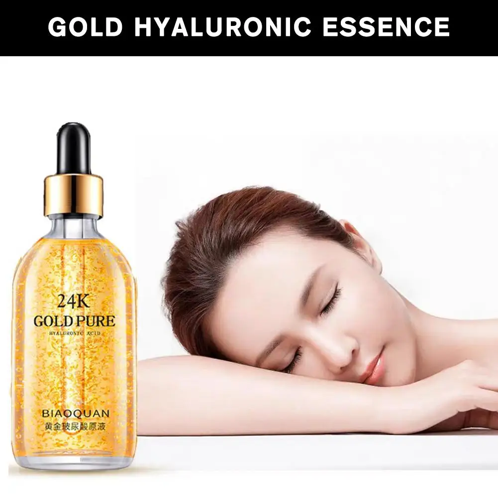 

24K Gold Collagen Serum Hyaluronic Acid Whitening Anti-Wrinkle Removal Scar Acne 100ml Niacinamide Cream Essence Serum H1M2