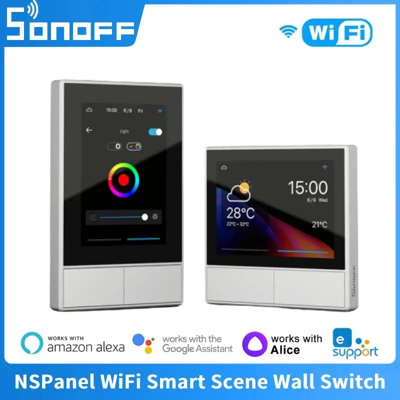 Sonoff Nspanel Smart Scene Switch Eu/ Us Wifi Smart Termostato All-In-One Control Hmi Wall Panel Support Alexa Alice Google Home