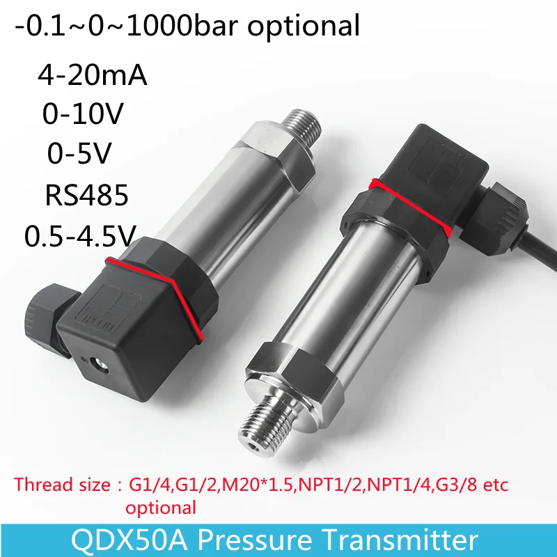 4-20mA 0.5-4.5V Pressure Sensor, 0.1bar/10bar/145psi gauge, 24V Supply, G1/4