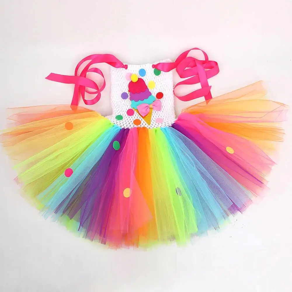Süßigkeiten Eis Prinzessin Kleider für Mädchen Regenbogen Geburtstag Tutu Outfits Weihnachten Halloween Kostüme Kind Kuchen Smash Kleidung – Detail 20