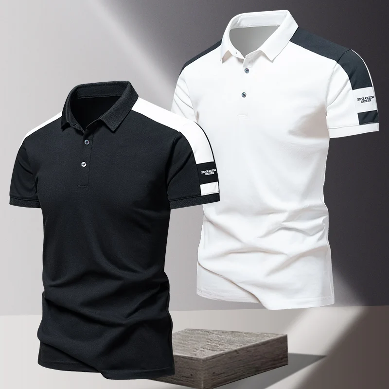Polo Shirt Mens Golf Shirts for Summer Business Casual