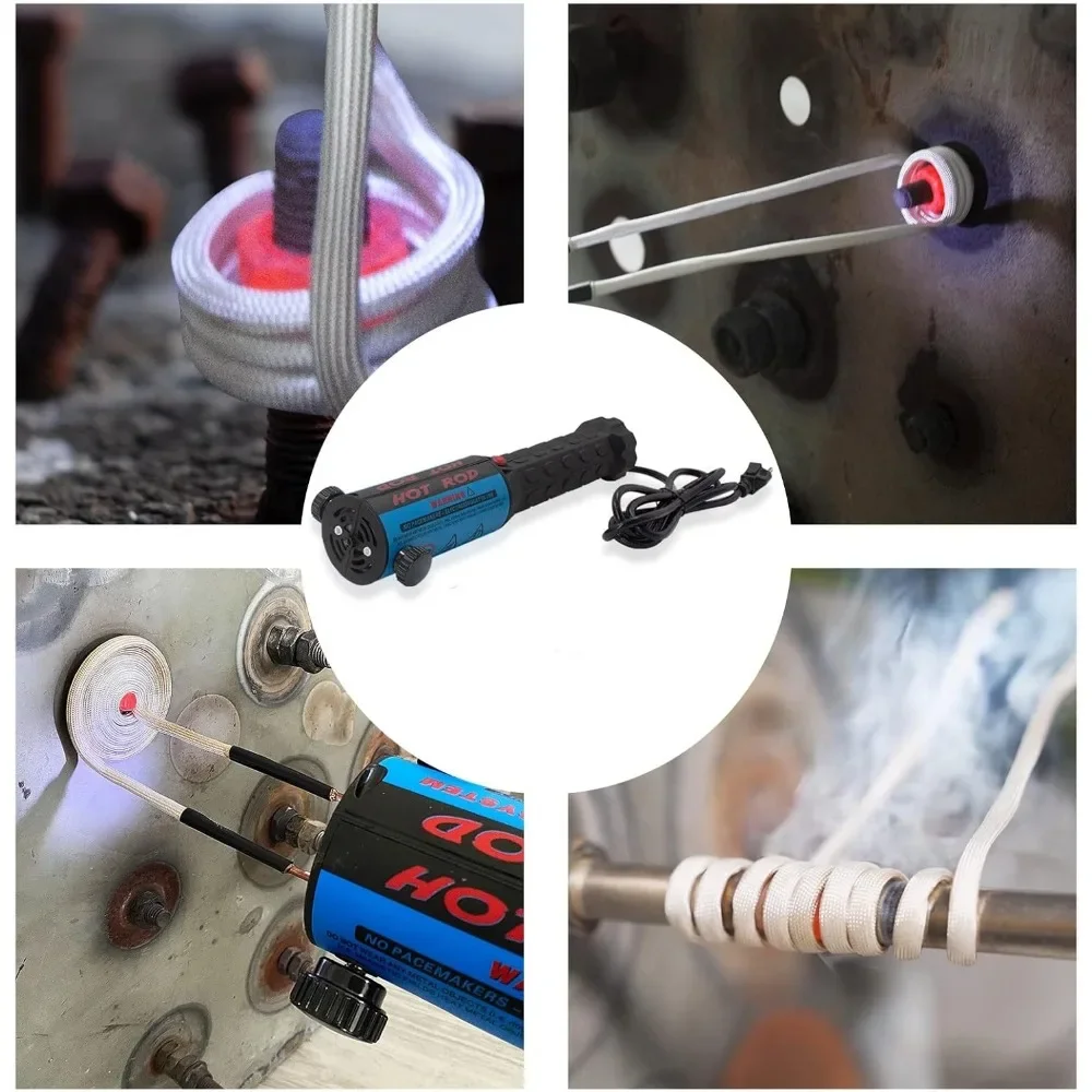 Pakowin Magnetic Induction Heater Kit - 1200W 110V Hand Held Induction Bolt Removal Tool with 8 Coils and Portable Toolbox 4