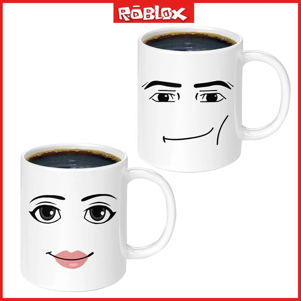 Nuovo Roblox Anime Game Cute Man Woman Expression Cup Coppia Ceramic Breakfast Coffee Milk Cup Con Confezione Regalo Compleanno Creativo