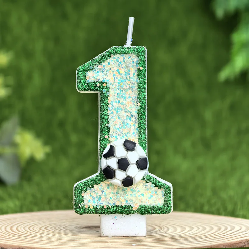 Night light football 0-9 free combination digital candles, birthday candles are very suitable for high-end baking cake decoratio