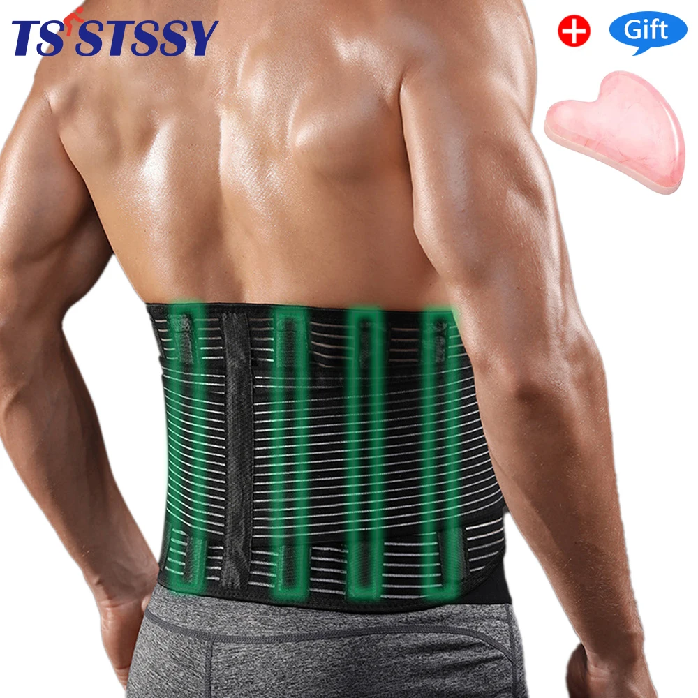 

Sports Adjustable Back Brace Lumbar Compression Support Belt for Men Women Gym Exercise Weightlifting Lower Back Pain Relief