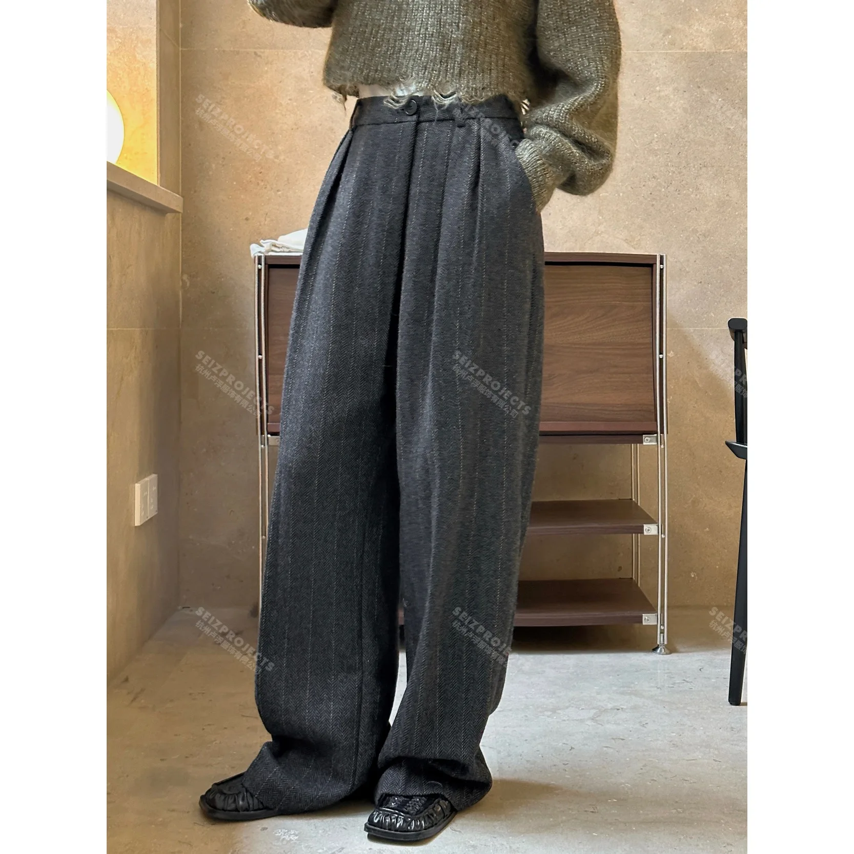 Winter Wide Leg Wool Pants Loose, Warm, And Comfortable Pants For Women -  AliExpress
