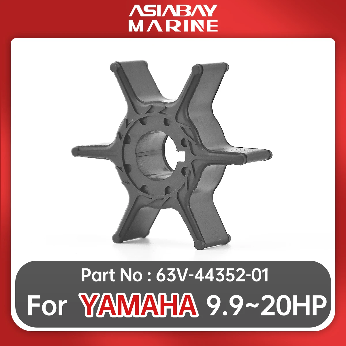 63V4435201 Water Pump Impeller For Yamaha Outboard Engine 2/4 Stroke