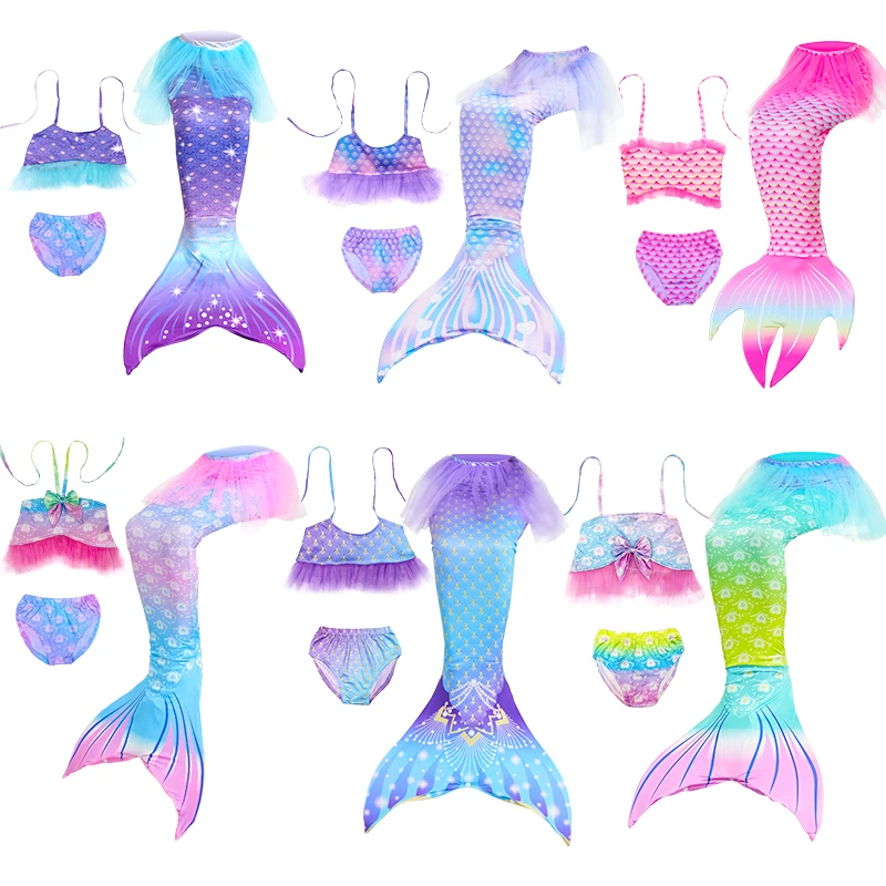 Girls Mermaid Swimsuit Set 1