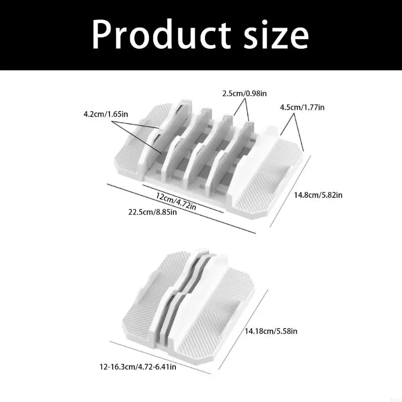 멀티 레이어 수직 노트북 주최자 스탠드 홀더 사무실 홈 스토리지 ABS 플라스틱 896C를위한 슬립 증거 기반