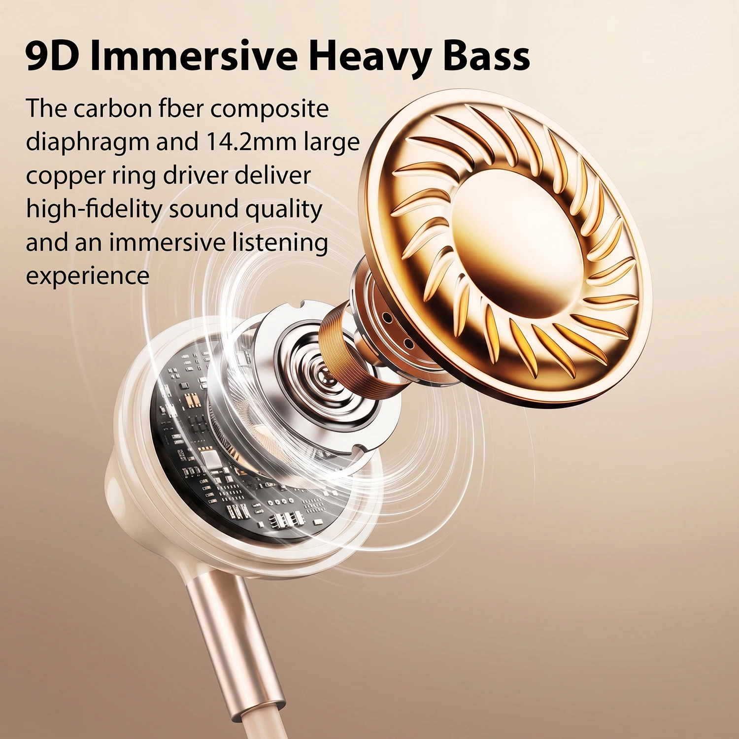 HiFi Surround Sound Wired In-Ear Headphones with Button Control