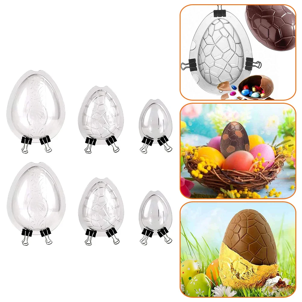 

6 Pcs Easter Egg Mold -shaped Candy Gelatin Plastic Household Accessory