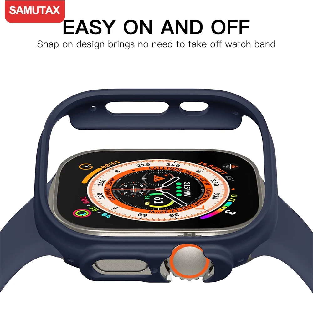Matte Shockproof Protective Bumper for Smartwatch – Hard PC Edge Cover