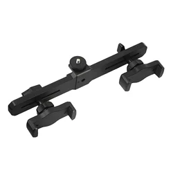 Universal Mobile Phone Holder with Dual Adjustable Crossbar for Live Streaming and Video Recording (Dual Phone Clip)