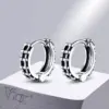 Vnox Fashion Solid Chain Hoop Earrings for Men Boys, Anti Allergy Stainless Steel New Gothic Ear Gifts Jewelry 1