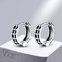 Vnox Fashion Solid Chain Hoop Earrings for Men Boys, Anti Allergy Stainless Steel New Gothic Ear Gifts Jewelry 1